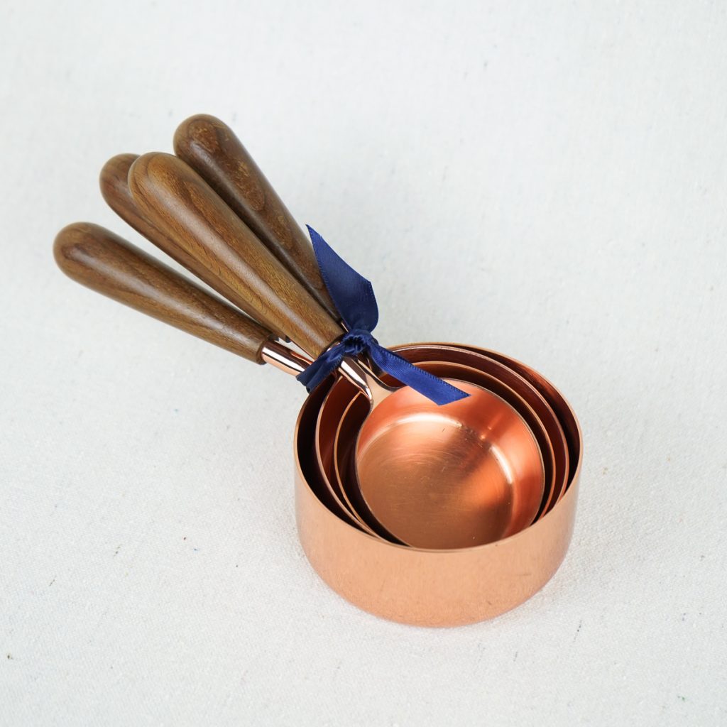 Hammered Copper Measuring Cup Set