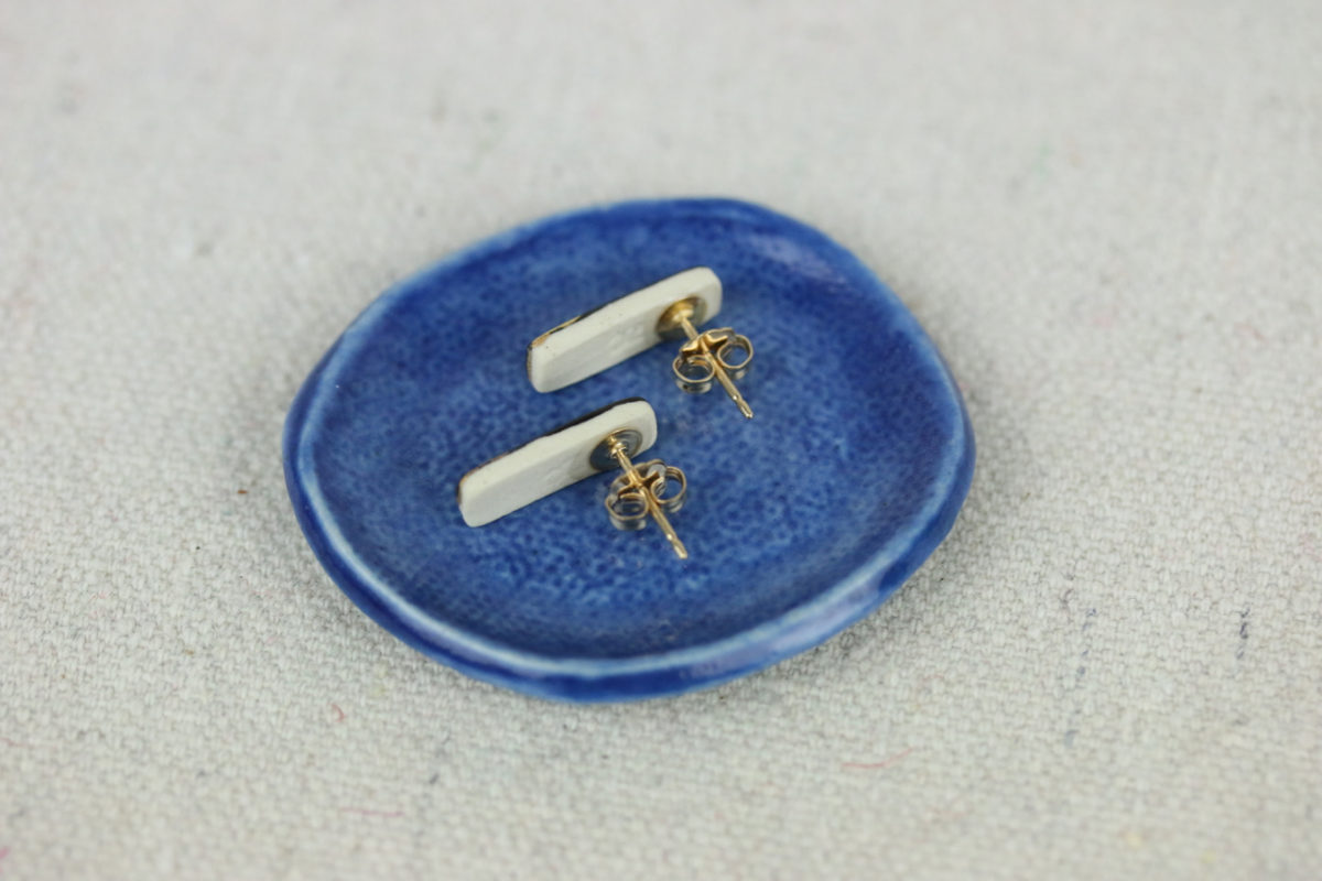 tiny reed studs with back view