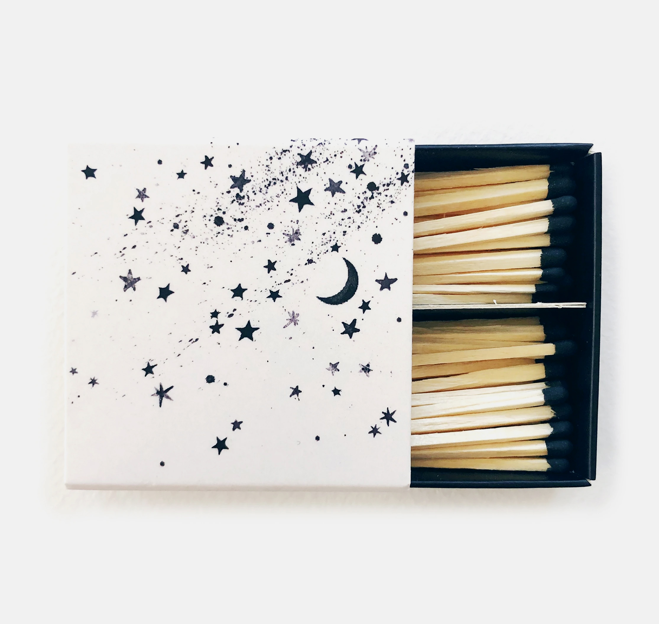 small wooden matches  moon & stars - Porch Light