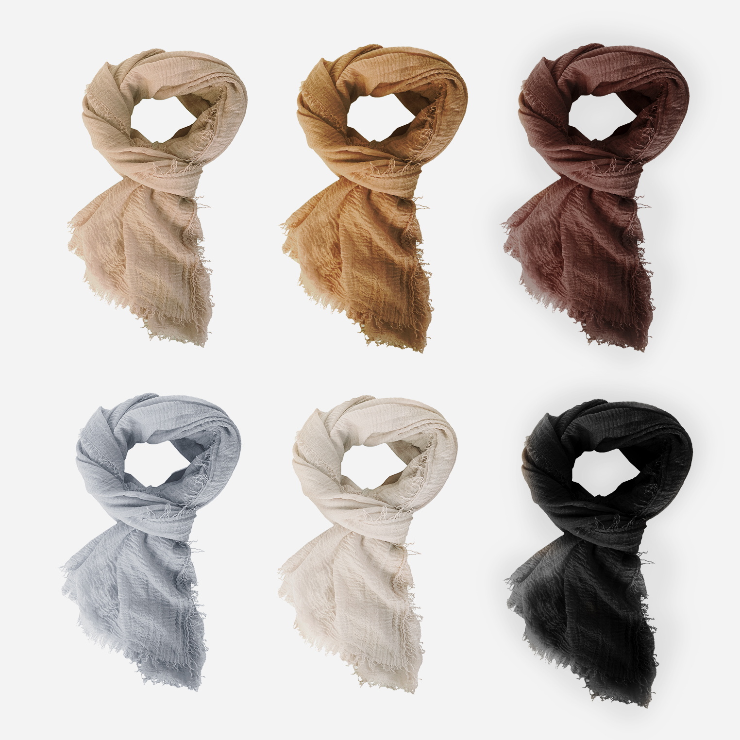 lightweight scarf  neutral colors - Porch Light