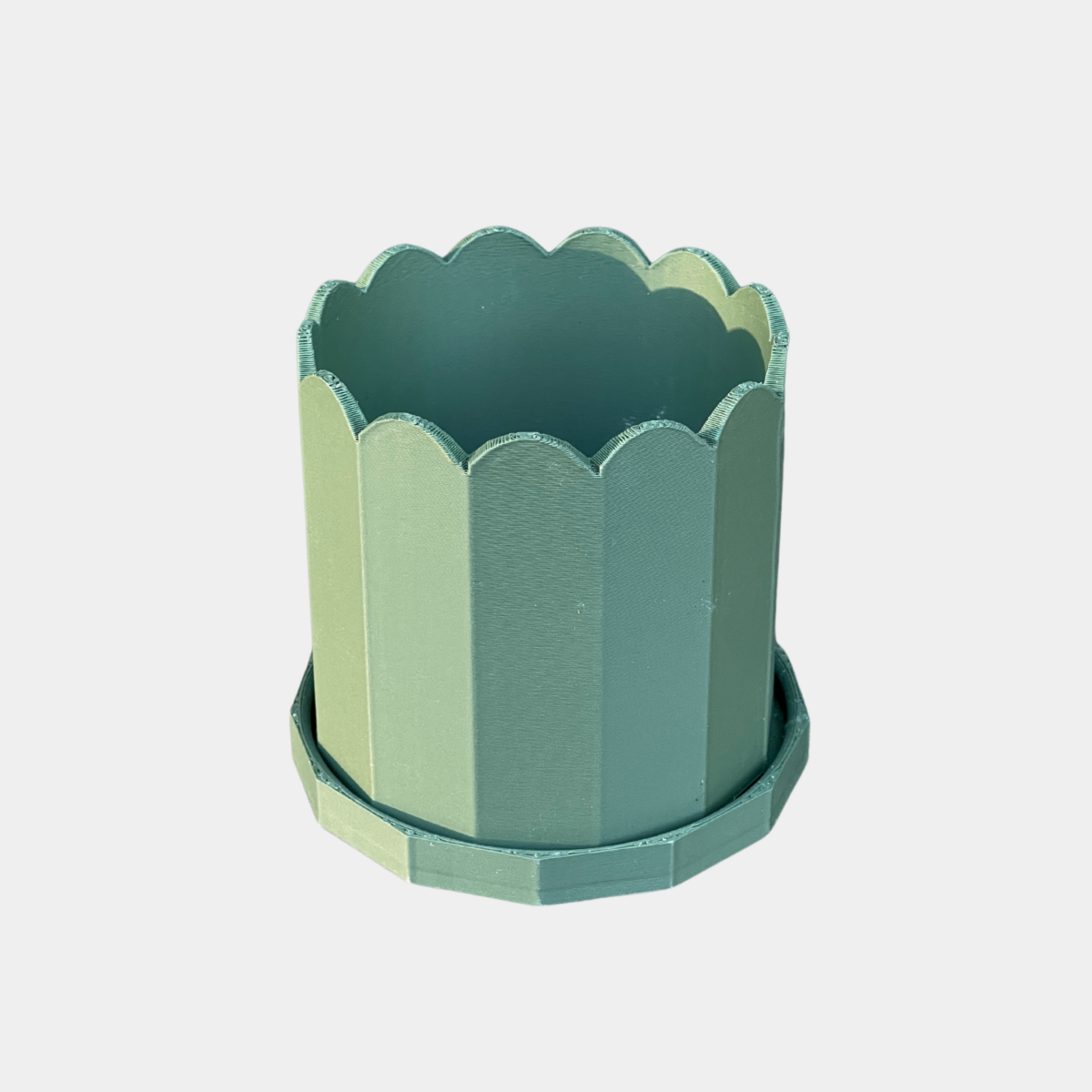 Scalloped Planter | Green