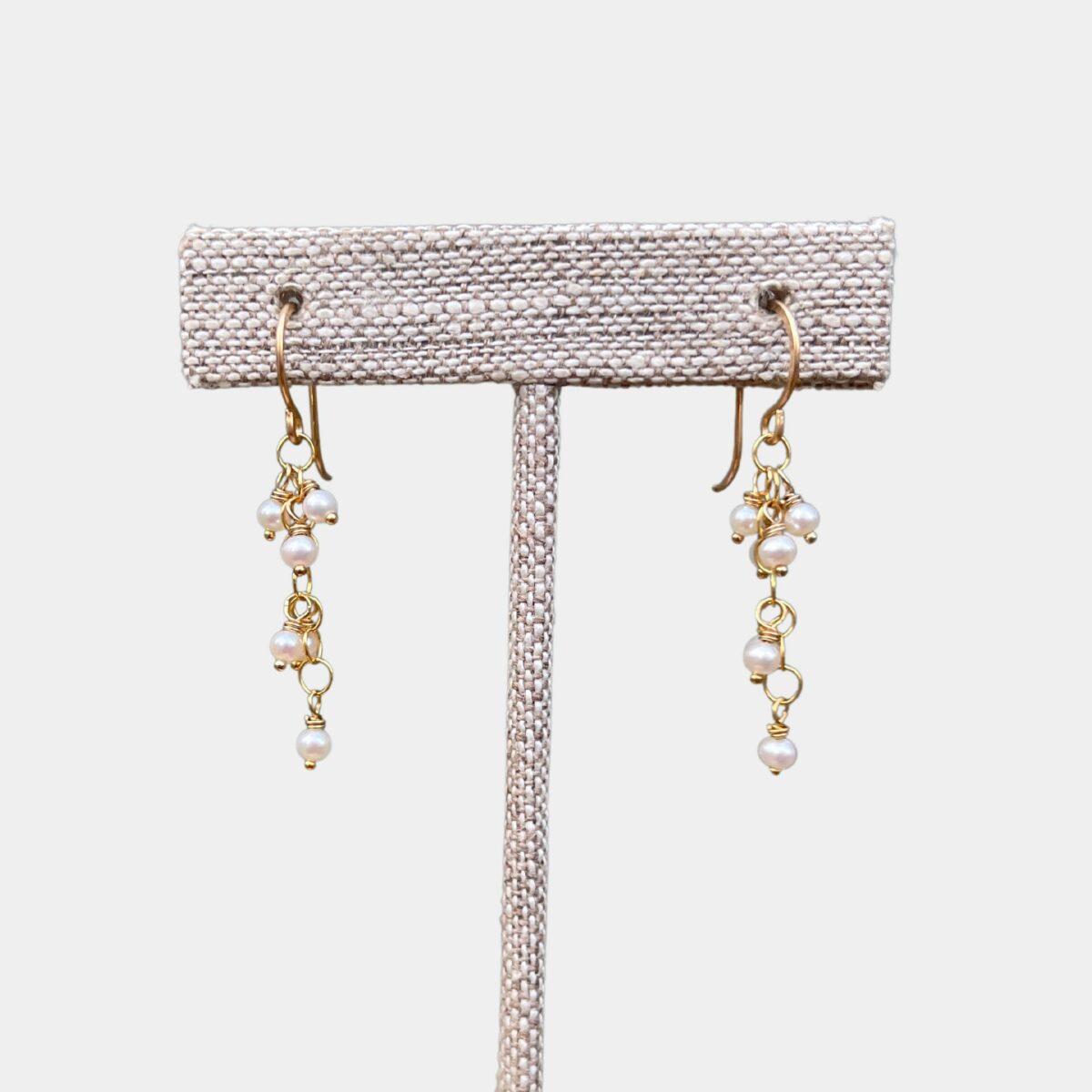 Gemstone Cascade Earrings | Pearl