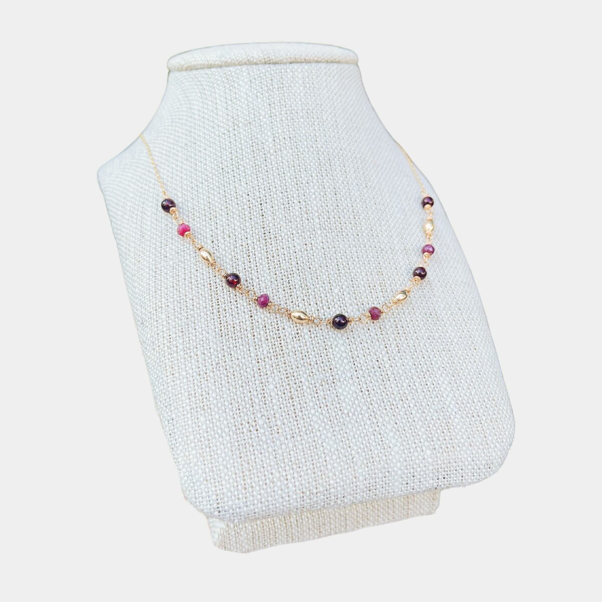 Garnet Medley Necklace