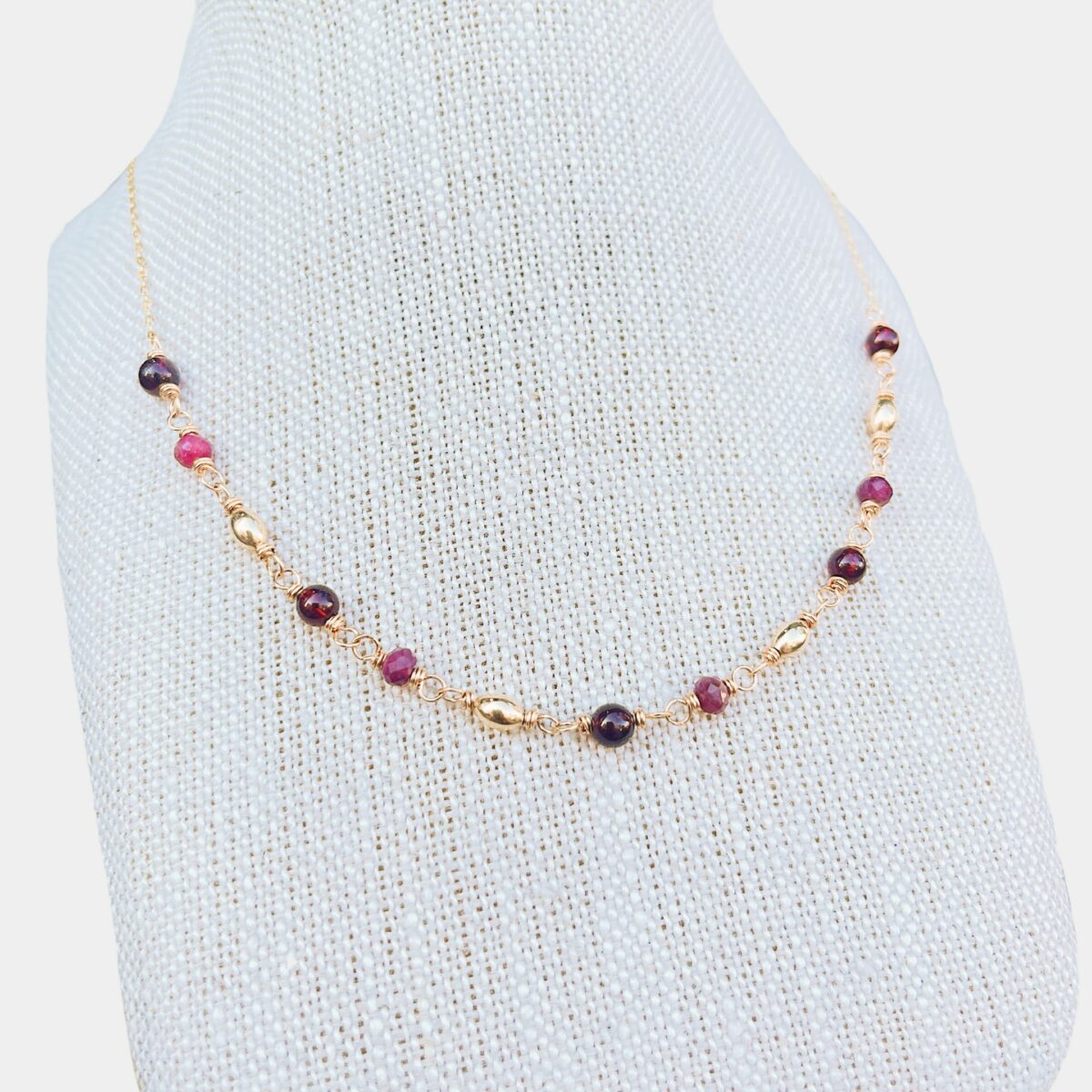 Garnet Medley Necklace - Image 3