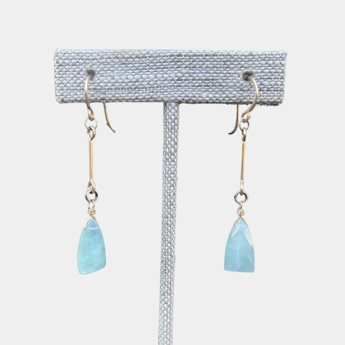 Bar Drop Earrings | Aquamarine - Image 2