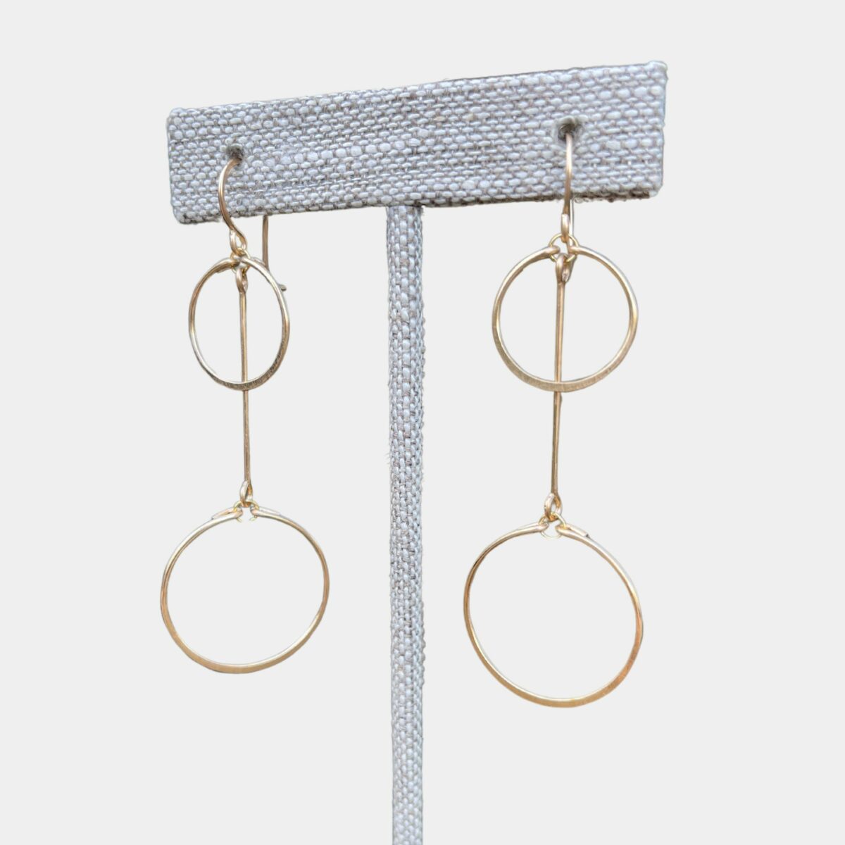 double circle bar drop earrings - Image 2