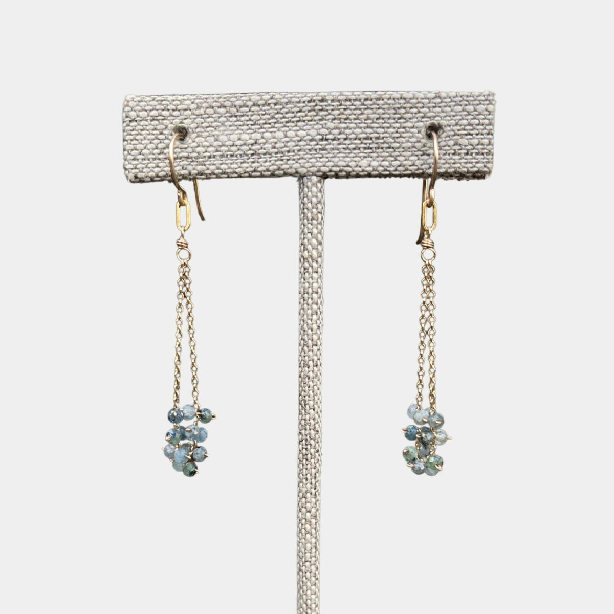 Gemstone Cluster Earrings | iolite