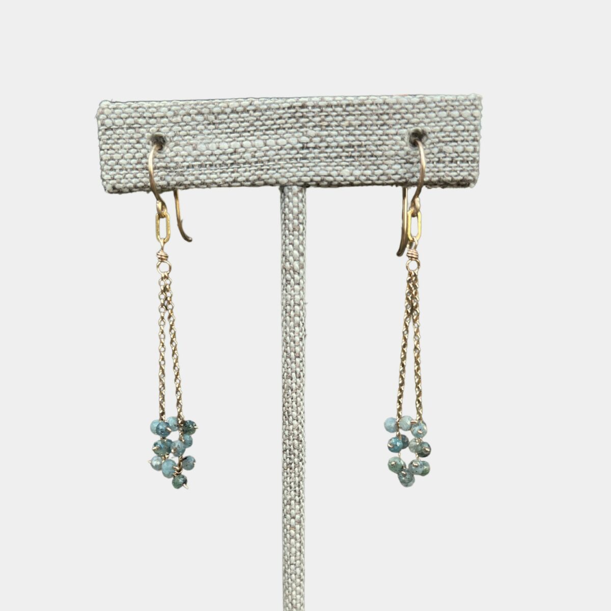 Gemstone Cluster Earrings | iolite - Image 3