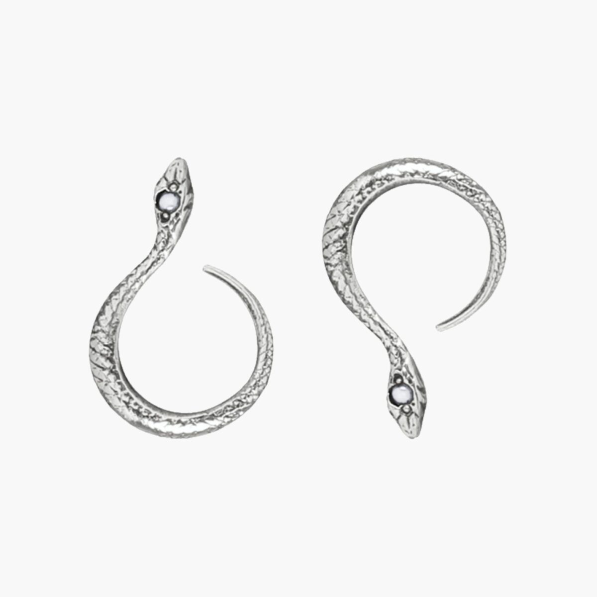 Diamond Snake Stud Earrings