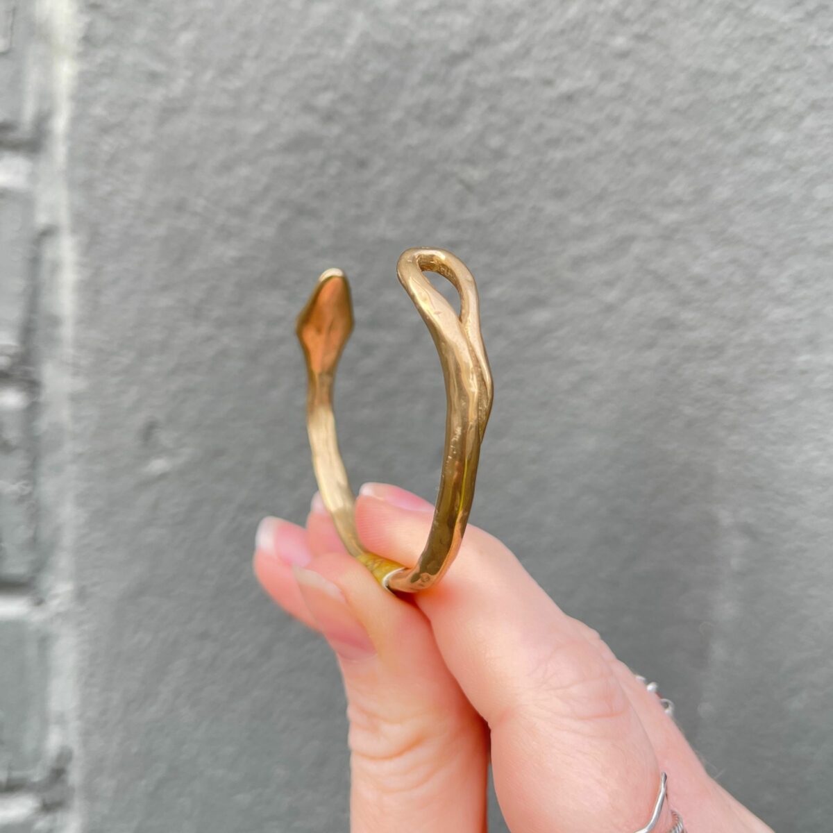 Hades Brass Snake Cuff - Image 4