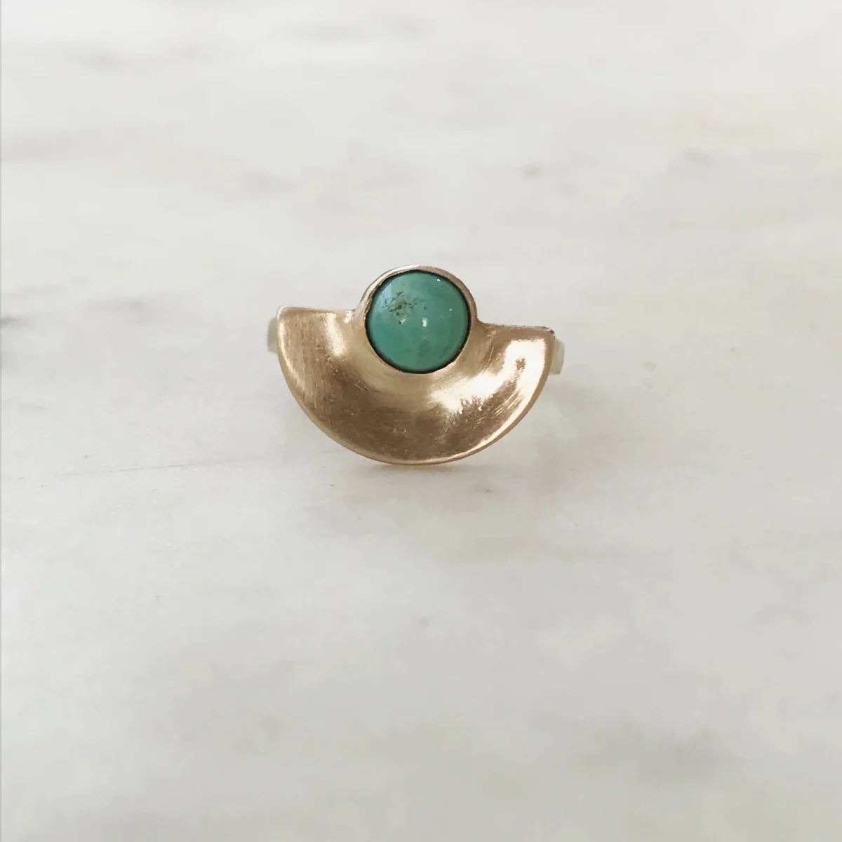 Semicircle Turquoise Ring