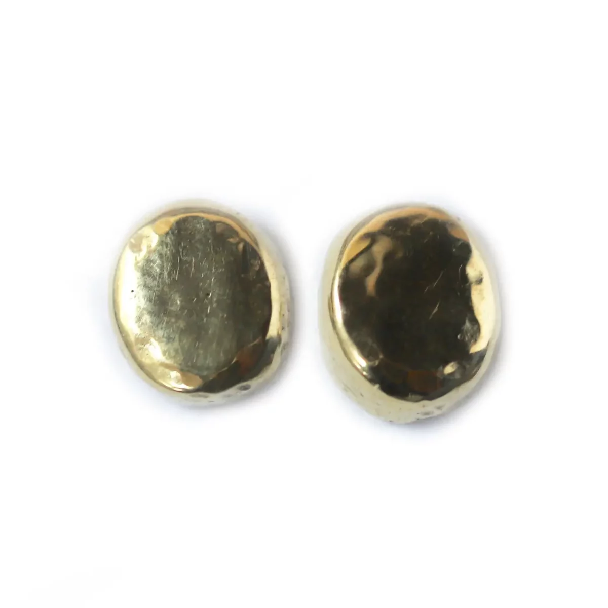 Brass Nugget Earrings