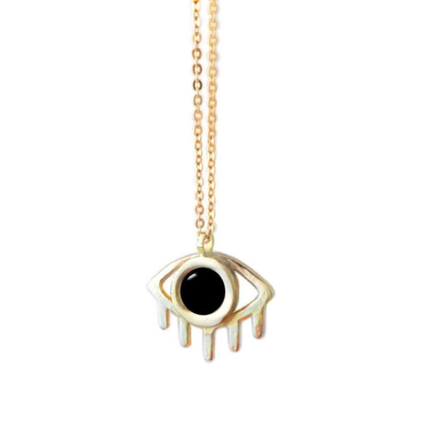 eye with stone necklace
